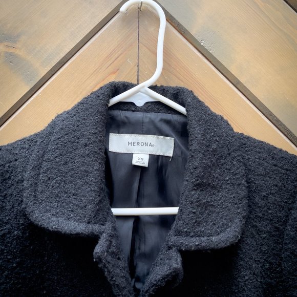 Merona wool women's Black Blazer size XS - Picture 2 of 3
